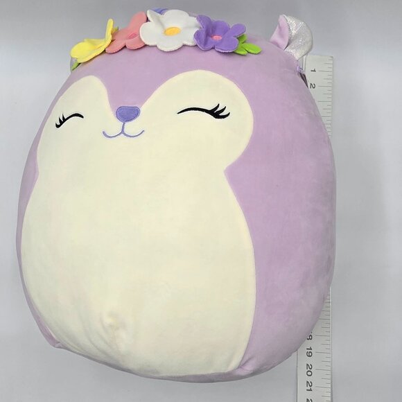 Squishmallows Large - Syndee the Squirrel with 3D Flower Crown - Picture 11 of 16